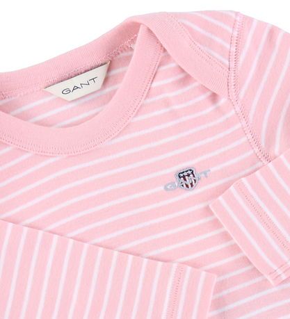 GANT Bodysuit L/æ - Shield Striped - Blushing Pink