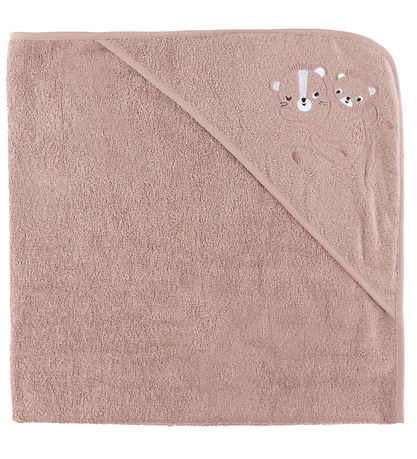 Nørgaard Madsens Baby towel - 75x75 cm - Mauve w. Lions