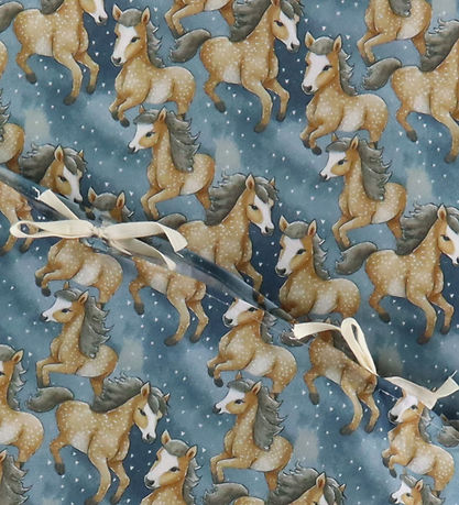 Nørgaard Madsens Bedding - Adult - Blue w. Horses