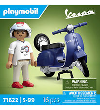 Playmobil Vespa - 1969 Vespa 150 Blár - 71622 - 16 Partar