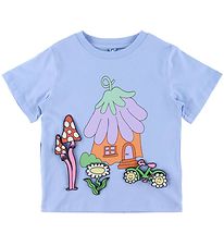 T-Shirt Stella McCartney Kids - Bleu Clair av. Correctifs