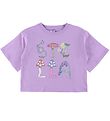 Stella McCartney Kids 티셔츠 - 크롭 - 보라색 포함 붐스터