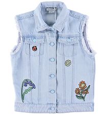 Gilet en Denim Stella McCartney Kids - Bleu Clair av. Broderie