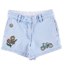 Short en Jean Stella McCartney Kids - Bleu Clair av. Broderies