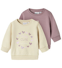 Sweat-shirt Name It - NbfVrilllie - 2 Pack - Elderberry/CAT Ball