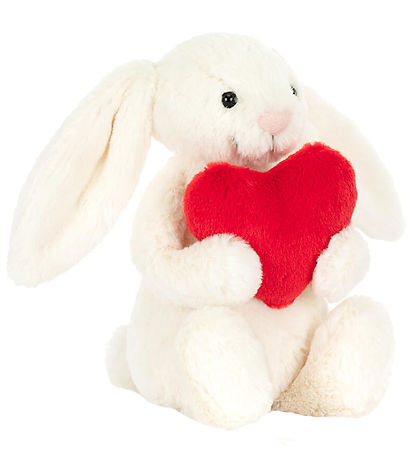 Jellycat Soft Toy - 20x8 cm - Bashful Red Love Heart Bunny