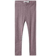 Name It Leggings - Noos - NmfJulia - Elderberry m. Lochmuster