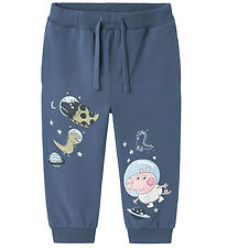 Name It Sweatpants - NmmDeb Peppa Pig - China Blue m. Tryck