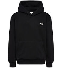 Hummel Hoodie - hmlJR Loose Hoodie - Black w. Print