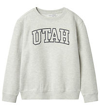 Sweat-shirt Name It - NkfTaloy - Light Grey Melange av. Imprimé