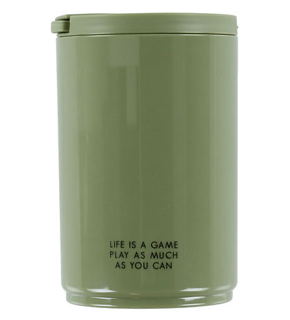 Design Letters Cup w. Straws - Travel - 330 mL - Green