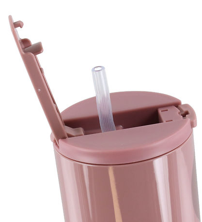 Design Letters Cup w. Straws - Travel - 330 mL - Pink