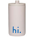 Design Letters Thermomugg - Travel - 350 ml - Beige m. Hej