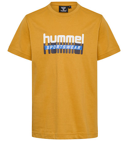 Hummel T-shirt - hmlTukas - Golden Spice w. Print