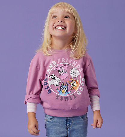 Name It Sweatshirt - NmfNira Bluey - Mauve Orchid w. Print