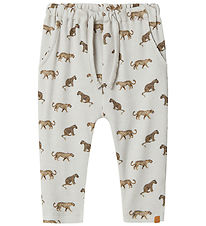 Lil' Atelier Bukser - Rib - NbmGavo - Vapor Blue m. Print