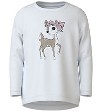 Blouse Name It - NmfVix - Bright White/Flower Deer