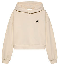Sweat à Capuche Calvin Klein - Écriture manuscrite Logo - Tourte