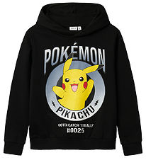 Name It Hoodie - NkmDu - Pokémon - Black w. Print