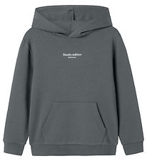 Name It Hoodie - Noos - NkmBrody - Lava Smoke w. Print