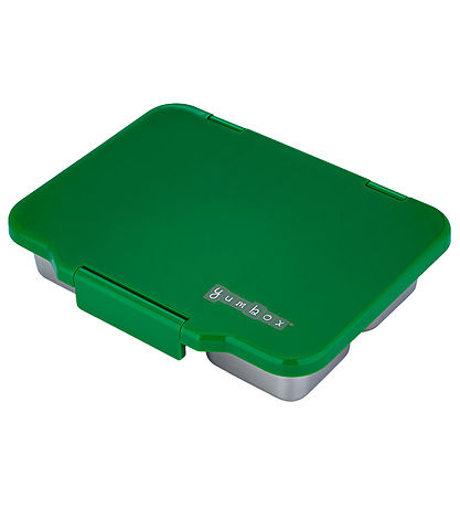 Yumbox Broodtrommel m. 4 Rum - Bento Steel - Pomme Green