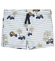 Hust and Claire Swim Trunks - Khaki - UV50+ - White/Blue