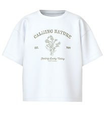 T-Shirt Name It - NkfVamina - Bright White/Apaisant Nature