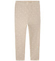 Lil' Atelier Leggings - Rib - NmfGago - Gray Morn/Heart