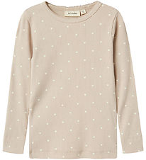 Lil' Atelier Bluse - Rib - NmfGago - Grey Morn/Heart