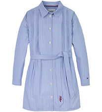 Robe Tommy Hilfiger - Bleu Clair/Blanc à Rayures