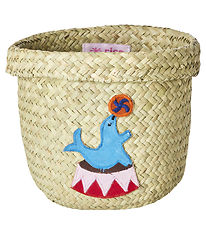 Rice Opbergmand - Raffia/Zeewier - Circus - 15x15 cm - Naturel