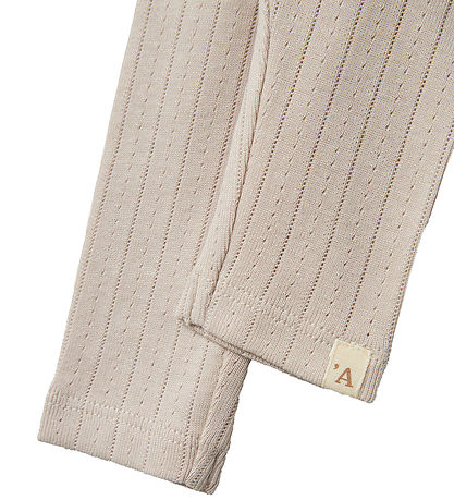 Lil' Atelier Leggins - NbfRachel - Gray Morn m. Hulmønster