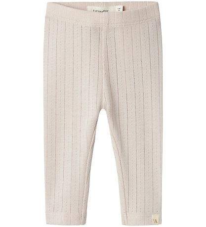 Lil' Atelier Leggins - NbfRachel - Gray Morn m. Hulmønster