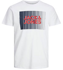 Jack & Jones T-Shirt - Noos - JjeCorp - Weiß m. Print