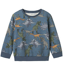 Sweat-shirt Name It - NmmBenja - China Blue av. Dinoprint