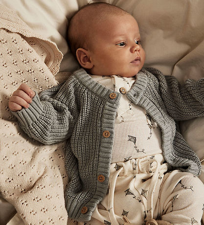 Lil' Atelier Bodysuit L/æ - Rib - NbmGavo - Turtledove/KITES