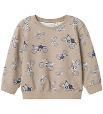 Sweat-shirt Name It - NmmTrille - Pur Cachemire av. Moto
