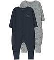 Name It Pyjamapak - Noos - 2-pack - NbmNightsuit - Grey Melange