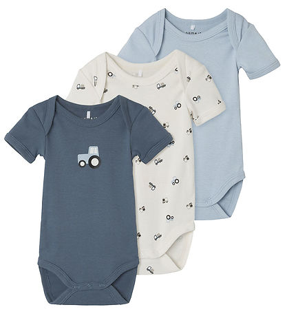 Name It Bodysuit k/æ - Noos - 3-Pack - Jet Stream