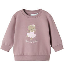 Mame It Sweat-shirt - NbfVrillie - Elderberry/CAT Ballerine