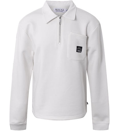 Hound Sweatshirt m. Reißverschluss - Off White