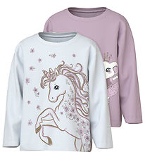 Blouse Name It - NmVakiane - 2 Pack - Winsome Orchid/Bright Whit