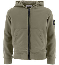 Stone Island Cardigan - Schlamm m. Logo