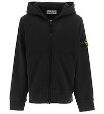 Stone Island Cardigan - Schwarzes m. Logo