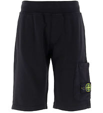 Stone Island Sweat Shorts - Black w. Logo