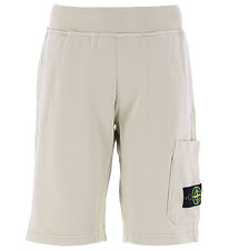 Stone Island Sweat Shorts - Sand w. Logo