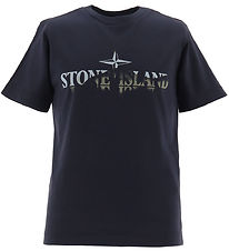 T-Shirt Stone Island - Marine Blue av. Imprimé