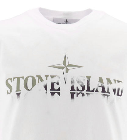 Stone Island T-Shirt - Weiß m. Print
