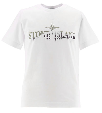 Stone Island T-Shirt - Weiß m. Print