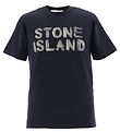Stone Island Stuttermabolur - Dökkblátt Blue